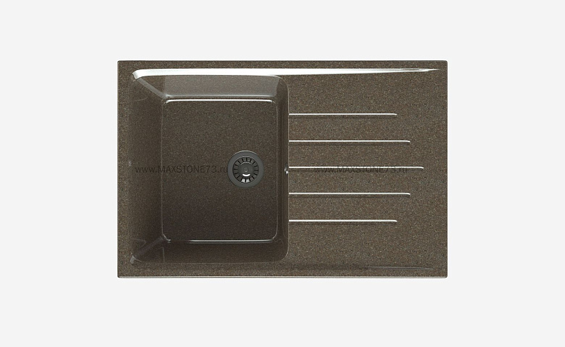 MAXSTONE Мойка глянцевая MS-7 (терракот металлик) 750*495*215